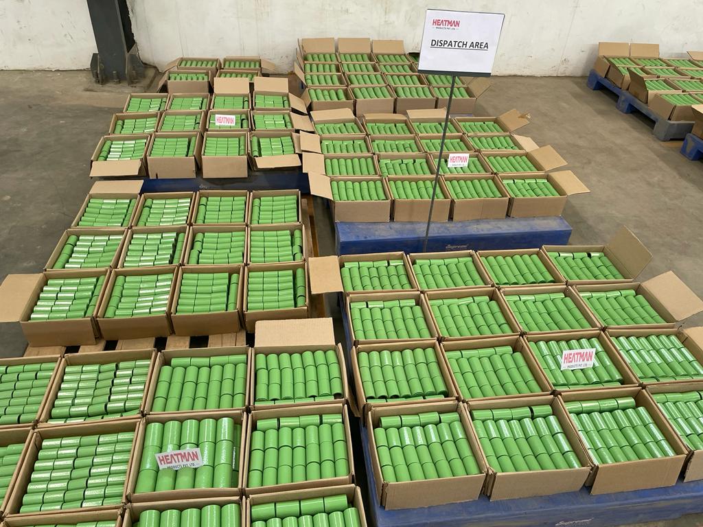 Green Cylindrical Lithium-Ion Battery Cells